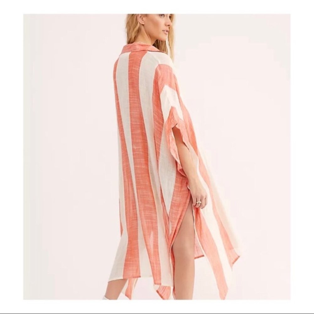 Free people Stripe Kaftan w/ free FP tote bag
